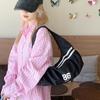 Fresh Nylon Sports Style Striped Pleated Fashion Casual Shoulder Bag 2025 New Personality Trend Underarm Women's Bag