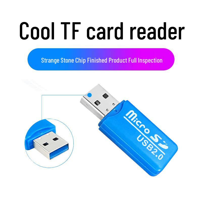 Mini USB 2.0 Ice-Cool High-Speed TF Memory Card Reader for Children's Cameras