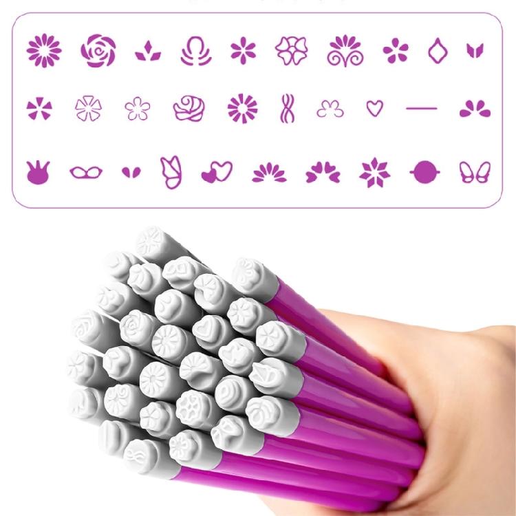 Reusable Nail Art Silicone Stamper Tool Portable Nail Stamper Transfer Pen for Creative Designs and Easy Cleaning