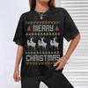 Ugly Christmas Sweater Funny Reindeer Holiday Deer Tshirt Plus Size All Match Tee Shirt