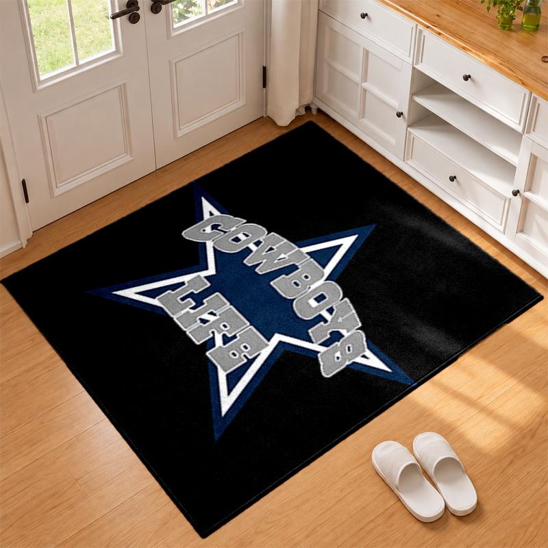 Dallas Cowboys Carpet Door Mat for Living Room or Bedroom Protective Mat Under Chair Office Decoration Christmas Gift Birthday Present