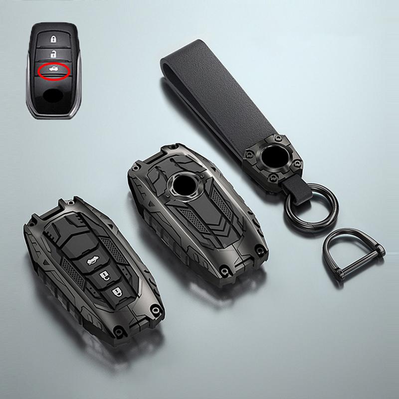Car Key Case Fob Cover Holder Shell For Toyota Yaris Cross Hilux Innova Fortuner Camry Land Cruiser 200 300 Prado Crown TLK 200