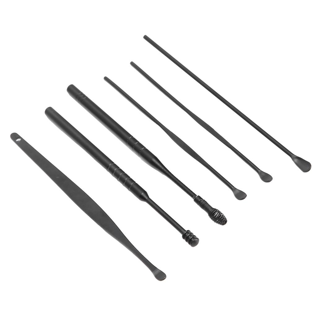 Portable Ear Pick Spoon Earwax Removal Tool Kit Stainless Steel Spiral Ear Wax Cleaner Set