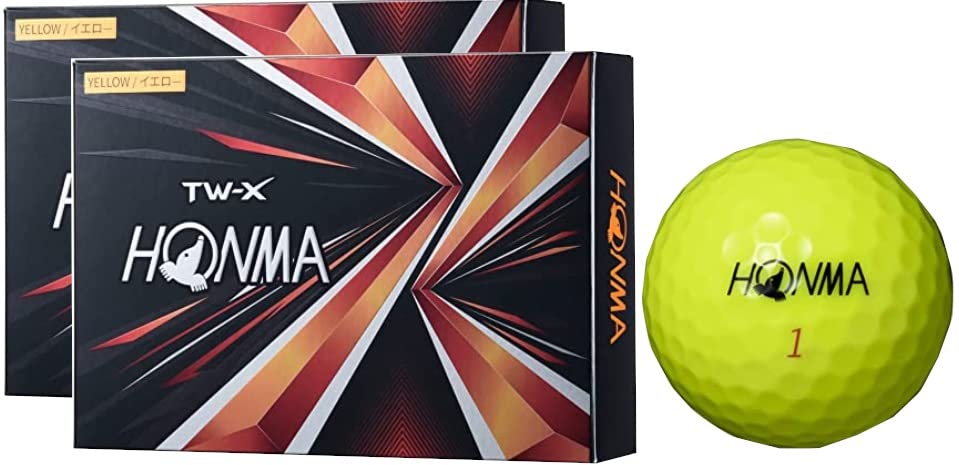 

[2 Dozen + Bonus] Honma Golf Balls 2021 Model TW-X (TW-X Yellow, 2 Dozen)