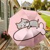 Adorable Cat on Cloud Umbrella: Automatic Opening & Closing, Outdoor Travel Accessory, Lightweight and Durable, Perfect Gift 059