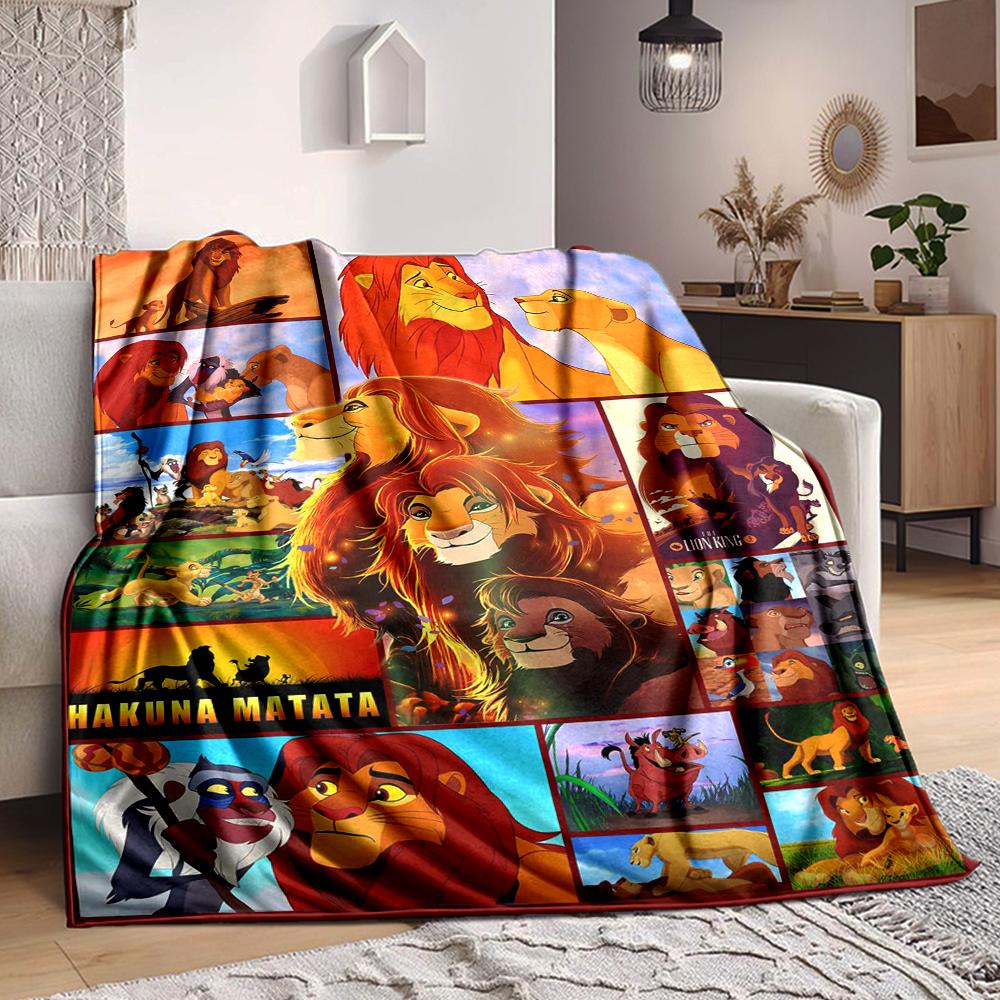 1Pc Lion Collage Blanket Soft And Comfortable Casual Warm Camping Travel Christmas Halloween Xmas Gift M924505