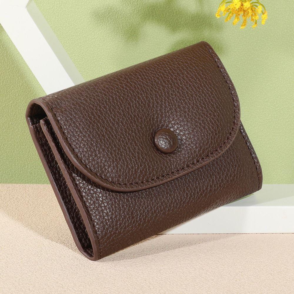 Zipper Card Holder Pu Leather Mini Coin Purse Portable Women's Wallet  Girls