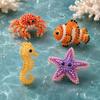 Tiny 3D Beaded Animal DIY Kit, Cute Mini Sea Life Beads Embroidery Kit, Handmade Bead Art Craft Making Set for Adults, Craft Lovers
