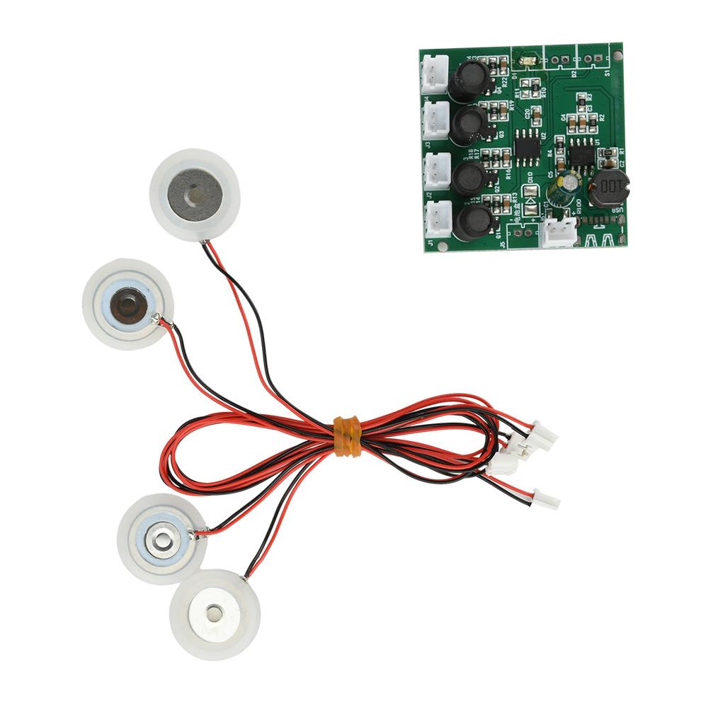DC6-24V Wide Voltage Four Spray Spray Humidifier Module Atomization Module Diy Ultrasonic Atomizer PH2.0 terminal