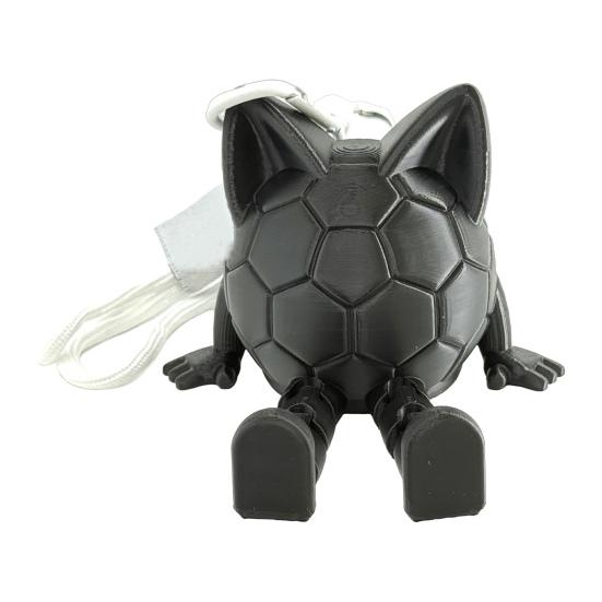 Soccer Ball Figurine with Articulated Legs And Ears 3D Printed Sports Ball Desk Toy with Lanyard Collectible Gift for Game Day Sports Fans