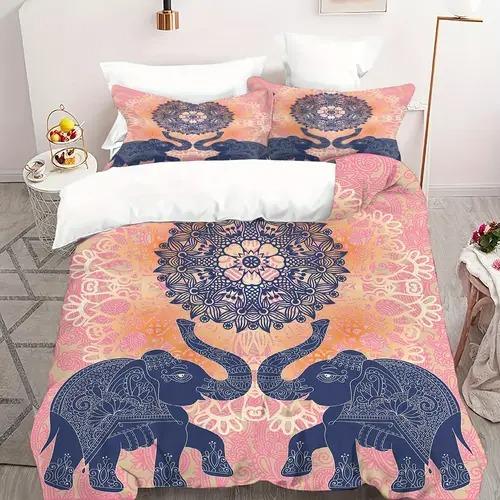 Comforter Elephant Elephant Background Theme Suitable For Children Kids And Adults Soft Warm And Breathable