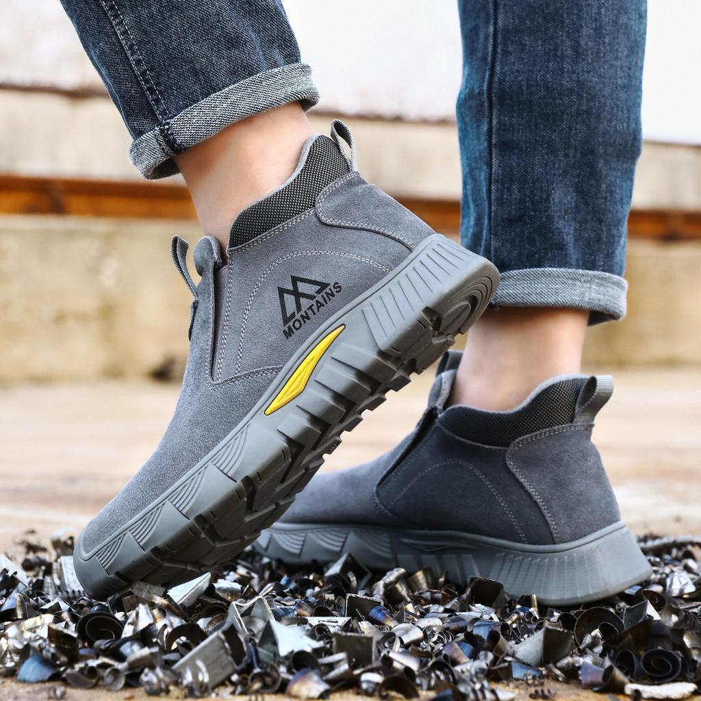 Electric Welder Safety Boots Men Anti Smashing Anti Piercing Work Protection Shoes Steel Toe Anti Scalding Shoe Sneakers