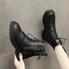 Fashion Elegant With Medium Heels Woman Short Shoes High Platform Winter 2024 Ankle Boots for Women Quality Autumn Y2k Spring Pu Booties