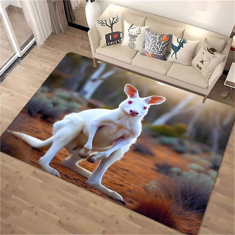 Australia Kangaroo 3D HD Area Carpet,Rugs for Living Room Tapete for Bedroom Sofa Kitchen Doormat Decor,Kid's Non-slip Floor Mat