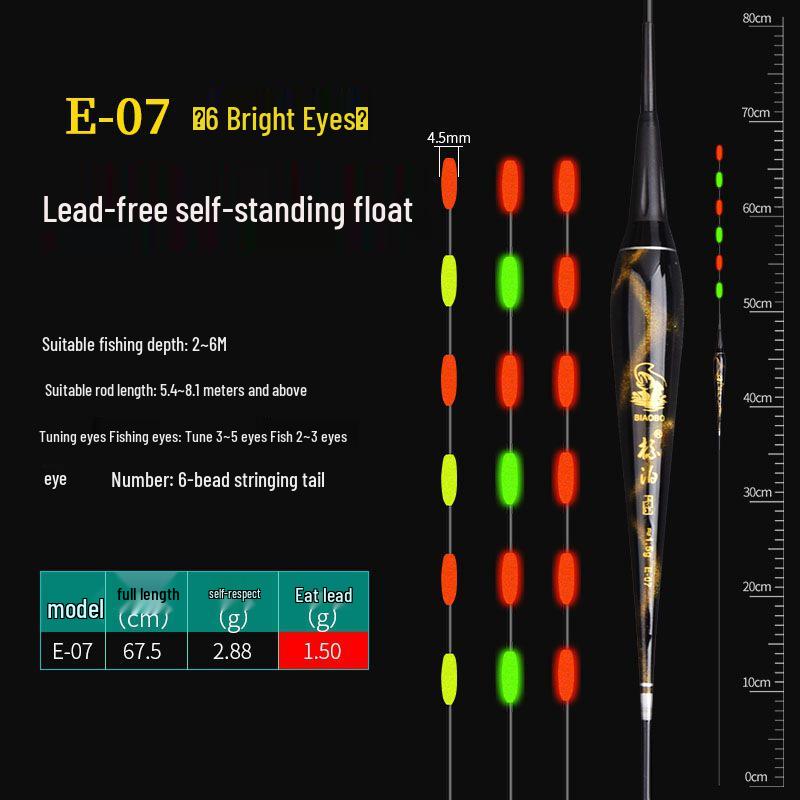 Lead-Free Luminous Dual-Use Electronic Fishing Float for Day/Night - Ideal for Carp and Crucian Carp Fishing