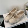 Fashion 2025 New Fashion Silk Women Flats Slip On Shoes Female Butterfly-Knot Ladies Mary Janes Shoes With Height Increasing Footwear