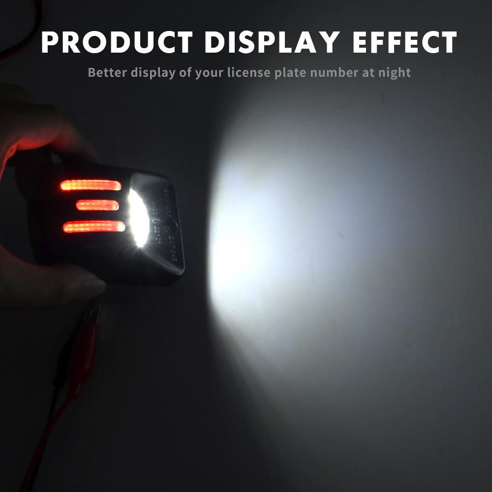 2Pcs Red White LED Car License Plate Light Auto Tail Number Plate Lamps Assembly For Toyota Tacoma 1995-2004 Styling Accessories