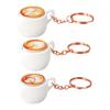 Portachiavi Adorabile Tazza da Caffè con Meccanismo a Pressione per Alleviare lo Stress per il Rilassamento Durante il Lavoro o lo Studio Realizzato in Resina e Lega Premium