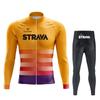 2026 Long-sleeved Cycling Suit Men's and Women's Overalls Road Bicycle Cycling Shirt Quick-drying and Breathable