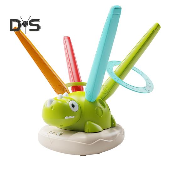 3-in-1-Musik-Hüpfspielzeug, Ringwurfspiel, Stampf-Raketenwerfer für Kinder, Sport-Fitnessspielzeug für drinnen und draußen, mit Fernbedienung, für Mädchen und Jungen im Alter von 4–8 Jahren