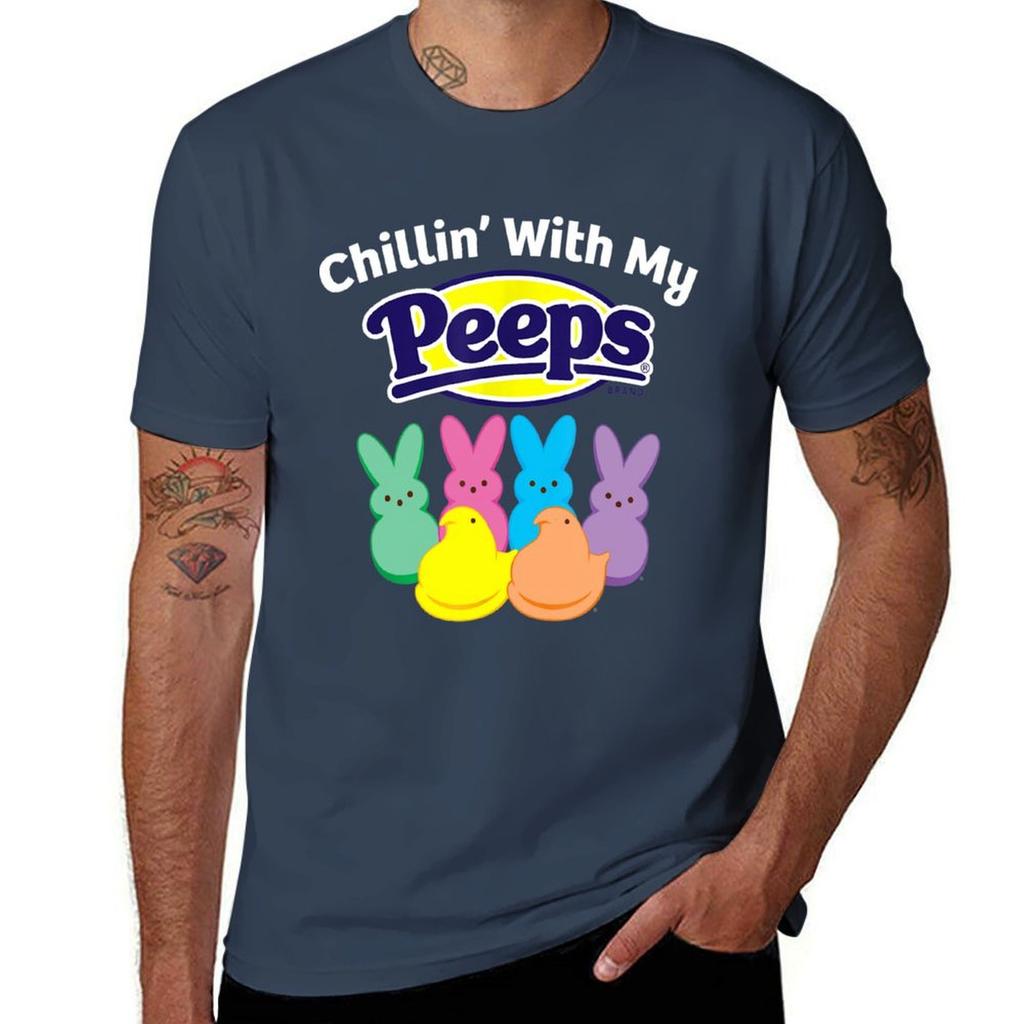 Peeps Easter Chillin With My Peeps TShirt Mechanic Work Tee Shirt