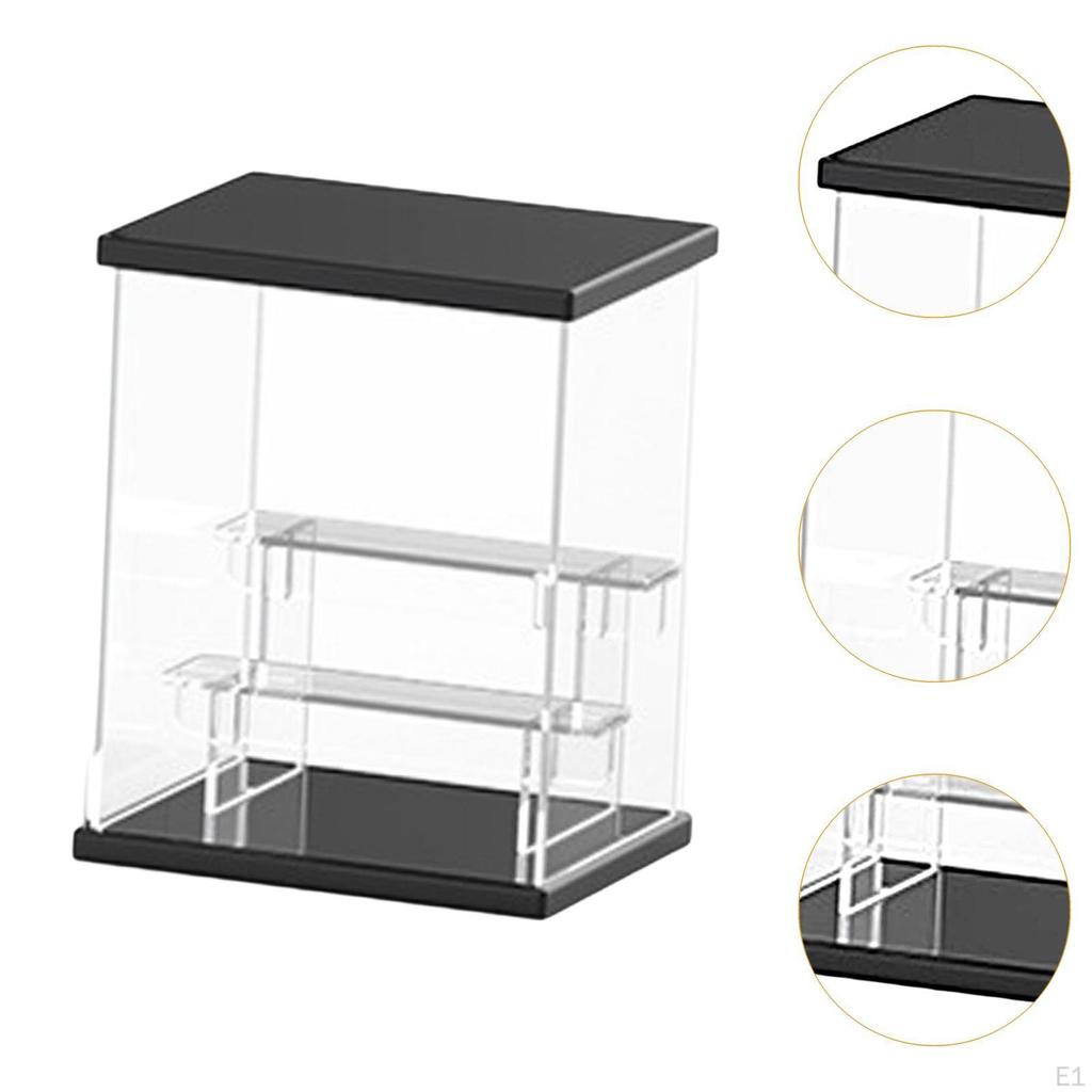 Acrylic Case for Displaying Miniature Models and Figurines, Storage Solution Home Desk