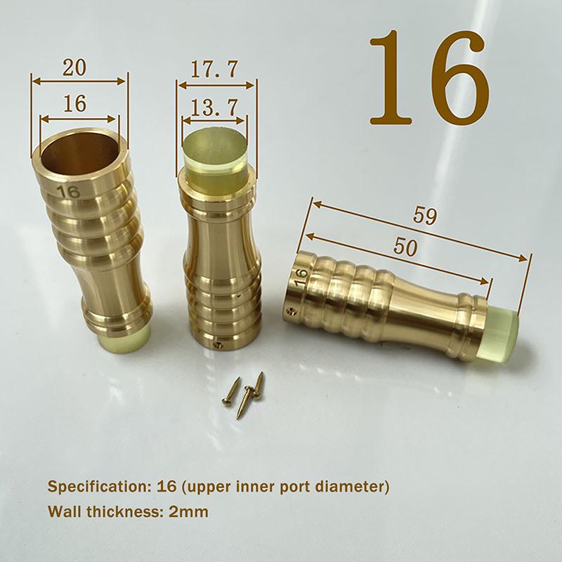 1PCS 10/16/18/20/25 Brass Cane Crutch Tip With Anti-Skid Rubber Pad For Hiking Pole Chair Leg Feet Replacement
