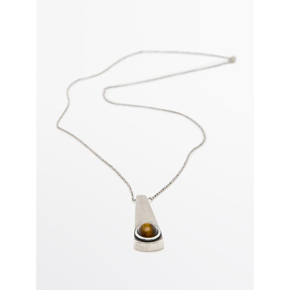 Stone Detail Geometric Pendant 04602627808
