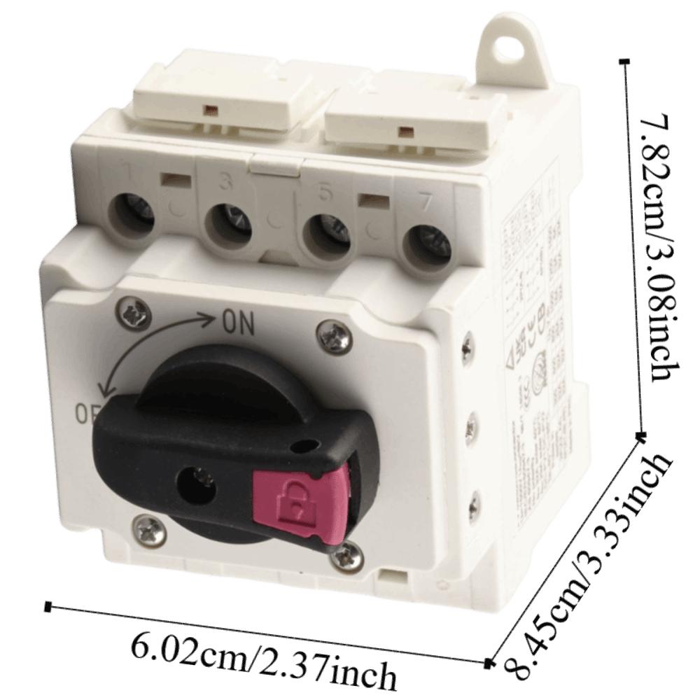 DC 1500V Solar Disconnect Switch 32A IP66 Photovoltaic DC Isolation Switch DIN Rail Mount 4 Poles PV Solar Disconnect Switch RVs