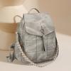 Women's Multifunctional Shoulder Bag PU Large Capacity Travel Backpack
