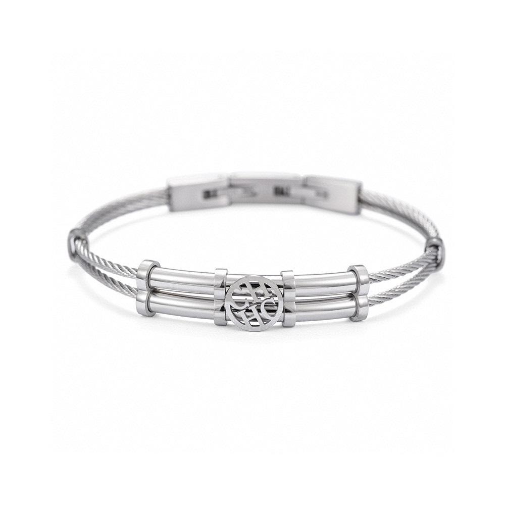 Европейский трансграничный браслет из стальной проволоки с двойным слоем и магнитной застежкой