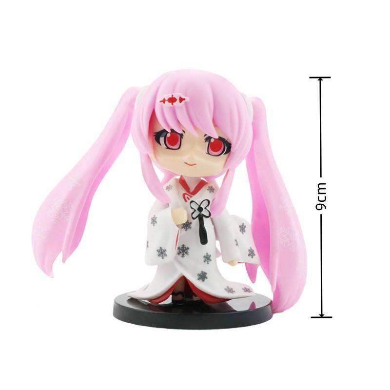 9-10cm 20style Q-version Hatsune Miku Rin Ren Kaito Anime Action Figure 3D PVC Model Cosplay Accessories Cute Lovely Gift