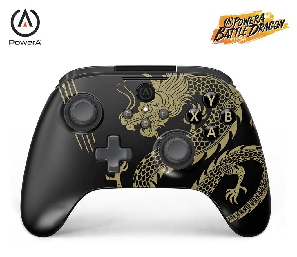 PowerA Battle Dragon Advanced Wireless Controller for PC and Cloud Games with Turbo Fire, Dual Vibration, and Trigger Lock (PCGP0403-01) [2-Year