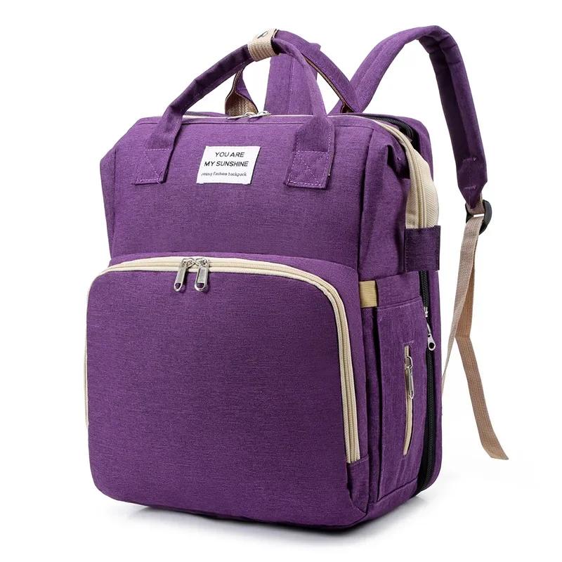 Mommy Diaper Bags Baby Bed Mother Large Capacity Nappy Milk Bottle Backpacks With Changing Mat Convenient Baby Nursing Bags