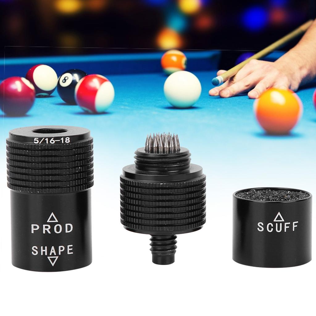 51618 Multifunctional 4 in 1 Pool Billiard Cue Tip Shaper Pick Pricker Billiards Repair Tool