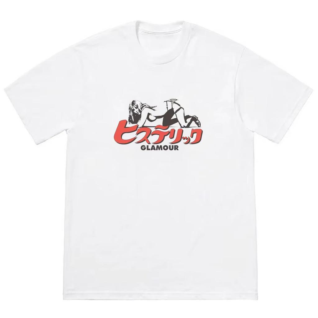 Hysteric Glamour Super Sweet Times TShirt 2026 Summer Unisex Women Vintage Girl Graphic Tee Retro Pop Art Print Casual Top Tshirt
