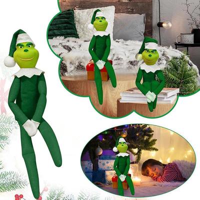 32cm Christmas Elf Doll New Bookshelf Fairy Doll Handmade Funny Monster Plush Toy with Long Leg Christmas Gifts Room Decorations