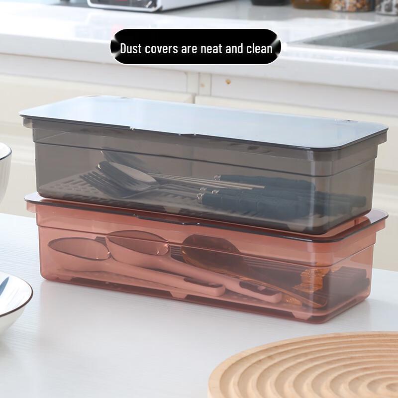 Kitchen Draining Chopstick Holder with Lid