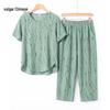 Ronghua Women's Plus Size Summer T-shirt & Pants Set