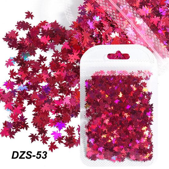 Nail Art Sequins Ins Winter Colorful Gradient Maple Leaf Flakes Trendy Nail Jewelry Bag