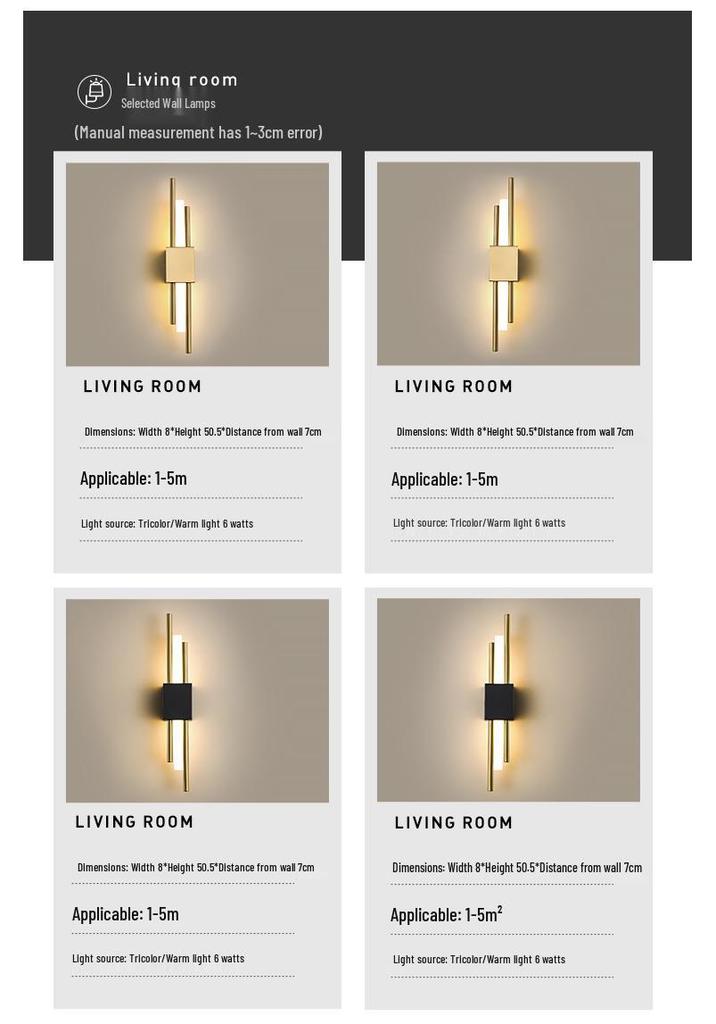 Acrylic Wall Lamp for Living Room, Staircase, and Bedside