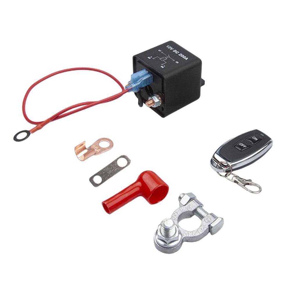 12V 200A Wireless Battery Switch Relay Integrated Remote Control Disconnect Anti-leakage Intelligent Disconnector with Key
