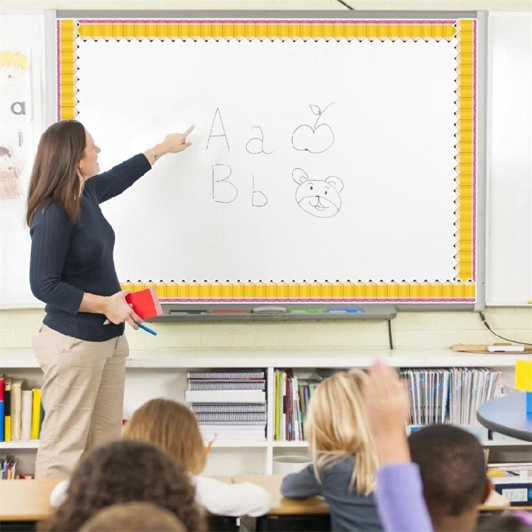 Pencil Pattern Border Trim for Bulletin Board Notice Board Classroom Chalkboard Decoration Bulletin Board Border