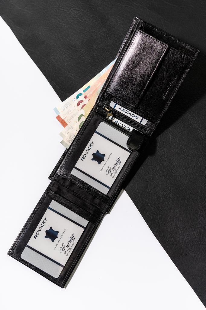 Men's Leather Wallet 304-GA-BL-2921 Black