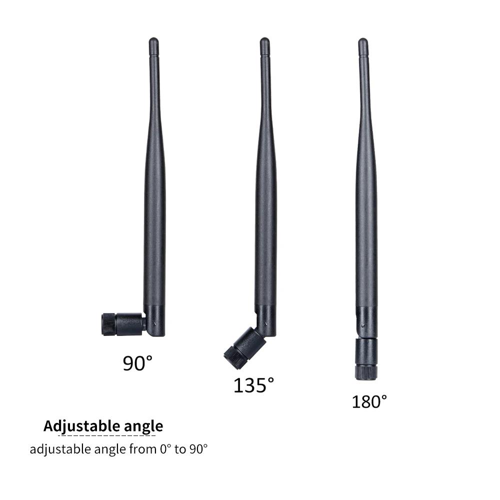 2 peças Antena WiFi Sem Fio 2,4 GHz 6dBi Conector Macho SMA Antena WiFi Para Roteador Placa de Rede Drone Câmera IP Cabo Pigtail