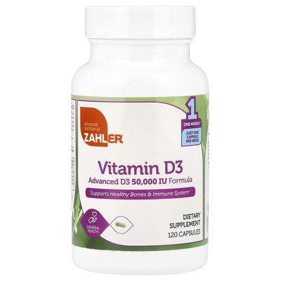 Vitamin D3, 1,250 Mcg (50,000 IU), 120 Capsules