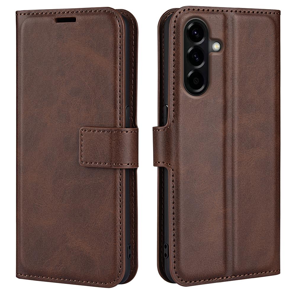 For Samsung Galaxy A57 5G Stand Case Anti-Scratch Calf Texture Leather Phone Cover