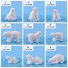 1 PC Mini Fairy Garden Model Animal  Polar Bear Figurines Simulation White Bear Miniatures