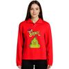 Women's Stand-up Collar Long-sleeved Pullover Top, Christmas Print Sports Top