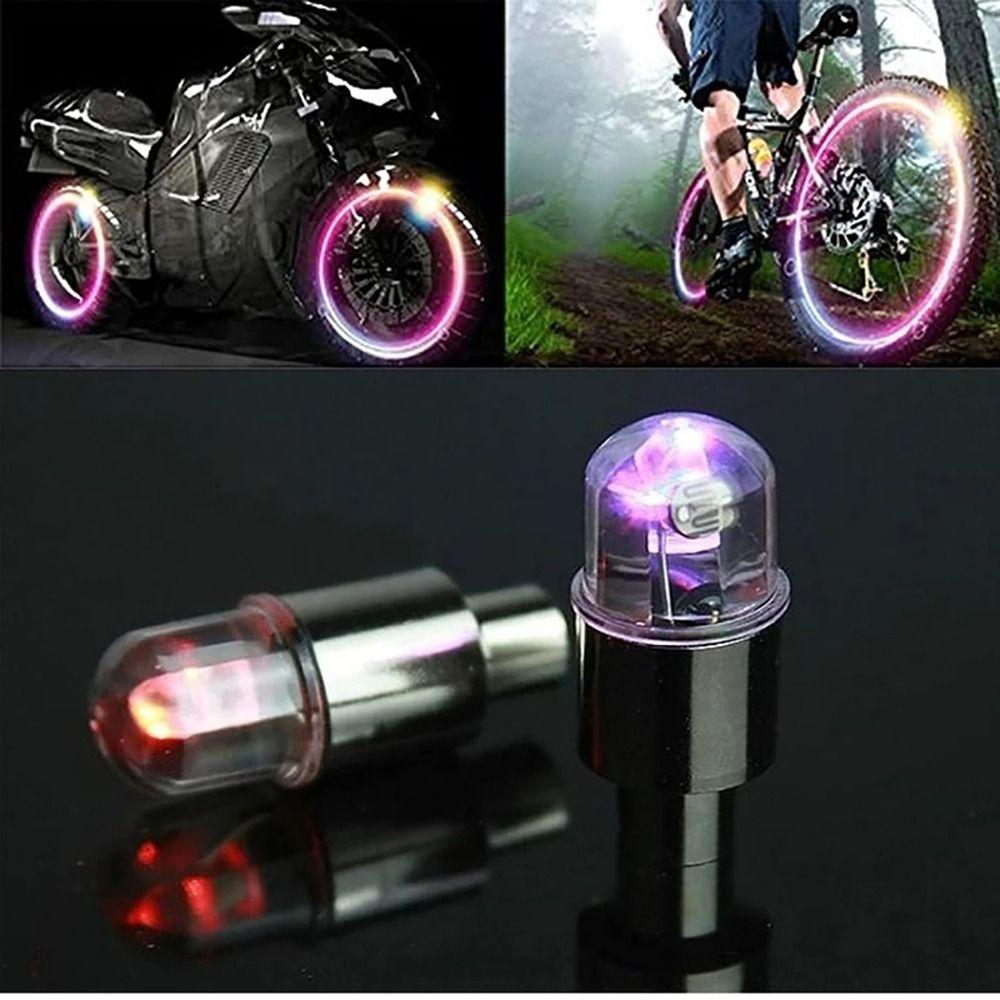 Waterproof Tire Valve Light Flashing Wheel Lights Accessories Valve Caps Light